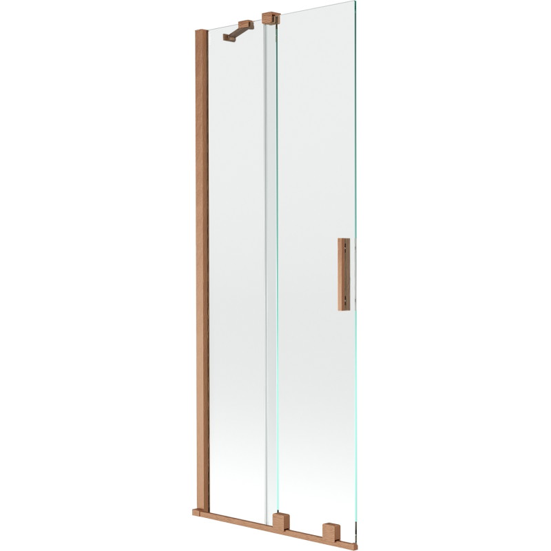 Mexen Velar dviejų dalių nustumiamas vonios ekranas 70 x 150 cm, skaidrus, šukuotas varis - 896-070-000-01-65