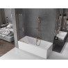 Mexen Velar dviejų dalių nustumiamas vonios ekranas 70 x 150 cm, skaidrus, šukuotas varis - 896-070-000-01-65