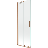 Mexen Velar dviejų dalių stumdomas vonios ekranas 75 x 150 cm, skaidrus, šlifuotas varis - 896-075-000-01-65