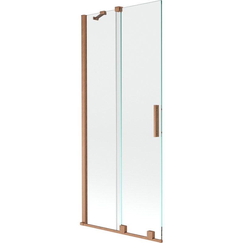 Mexen Velar 2 dalių stumdomas vonios ekranas 85 x 150 cm, skaidrus, šlifuotas varis - 896-085-000-01-65