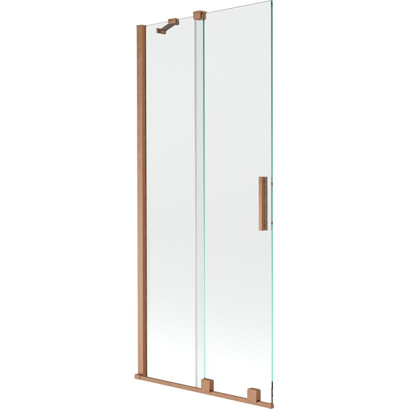 Mexen Velar vonios pertvara, 2-jų dalių slankiojanti, 85 x 150 cm, skaidri, šlifuotas varis - 896-085-000-01-65