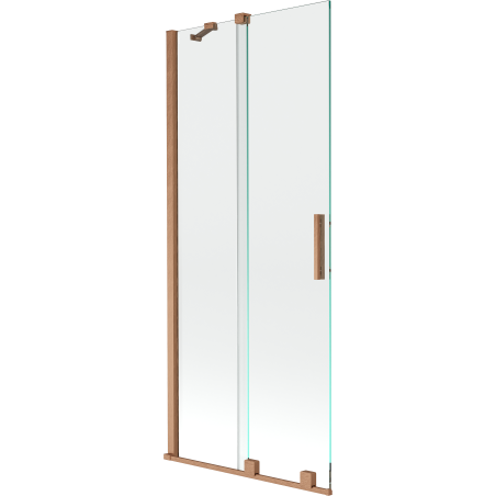 Mexen Velar vonios pertvara, 2-jų dalių slankiojanti, 85 x 150 cm, skaidri, šlifuotas varis - 896-085-000-01-65