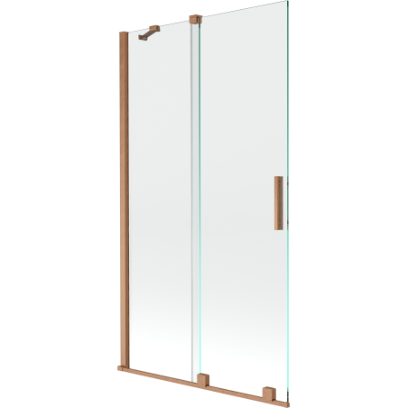 Mexen Velar vonia ekrano dviejų dalių slankiojama 100 x 150 cm, skaidrus, šlifuotas varis - 896-100-000-01-65