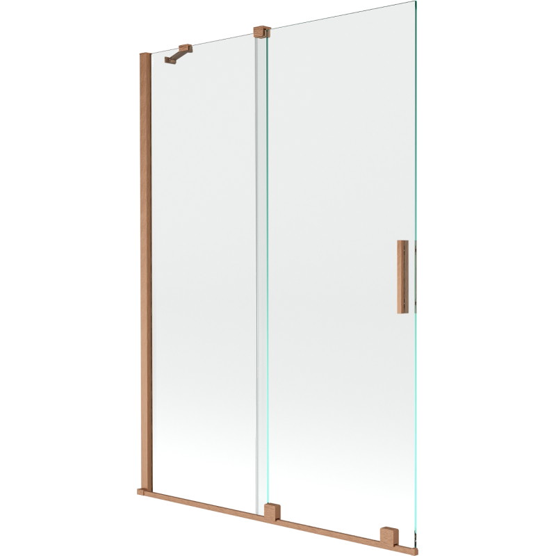 Mexen Velar vonios užuolaida 2 varčių, slankiojanti 120 x 150 cm, permatoma, šlifuota varis - 896-120-000-01-65