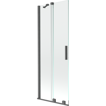 Mexen Velar 2 dalių nustumiamas vonios ekranas 70 x 150 cm, permatomas, šlifuota pilka spalva - 896-070-000-01-66