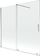 Mexen Velar vonios ekranas 2-jų dalių slankiojantis 170 x 150 cm, skaidrus, chromas - 896-170-000-01-01