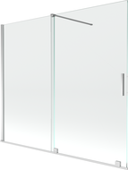 Mexen Velar dviejų sparnų slankus dušo ekranas 180 x 150 cm, skaidrus, chromas - 896-180-000-01-01