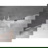 Mexen Velar 2 judamųjų dalių vonios sienelė Stumdomas 150 x 150 cm, Skaidrus, Balta - 896-150-000-01-20