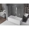 Mexen Velar vonios kambario pertvara 2-jų dalių stumdomas 170 x 150 cm, skaidrus, baltas - 896-170-000-01-20