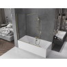 Mexen Velar dviejų dalių stumdomas vonios ekranas 150 x 150 cm, skaidrus, auksinis - 896-150-000-01-50