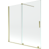 Mexen Velar dvigubas stumdomas vonios ekranas 160 x 150 cm, permatomas, auksinis - 896-160-000-01-50