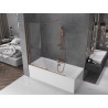 Mexen Velar dviejų durų, dvipusis vonios ekranas 150 x 150 cm, skaidrus, rožinis auksas - 896-150-000-01-60
