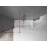 Mexen Velar dviejų durų, dvipusis vonios ekranas 150 x 150 cm, skaidrus, rožinis auksas - 896-150-000-01-60