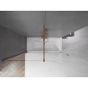 Mexen Velar dviejų dalių stumdomas vonios ekranas 180 x 150 cm, skaidrus, rožinis auksas - 896-180-000-01-60