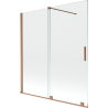 Mexen Velar dviejų durų dušo ekranas, 150 x 150 cm, skaidrus, šlifuotas varis - 896-150-000-01-65