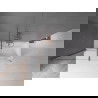 Mexen Velar 2 judamųjų dalių vonios sienelė Stumdomas 150 x 150 cm, Skaidrus, varis šlifuotas - 896-150-000-01-65
