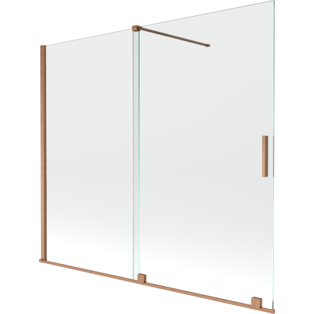 Mexen Velar dviaukštis vonios langas 180 x 150 cm, skaidrus, valcuotas varis - 896-180-000-01-65