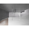 Mexen Velar dviejų dalių stumdomoji vonios pertvara 150 x 150 cm, permatoma, chromuota - 896-150-000-01-01