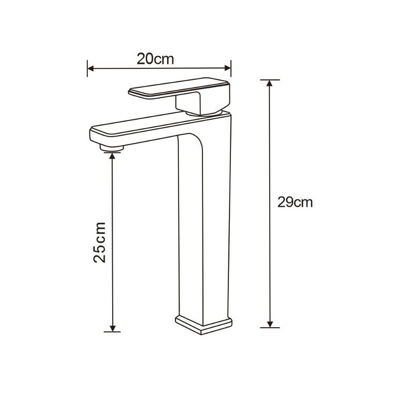 Mexen Cetus aukštas praustuvo maišytuvas, auksinis - 744310-50