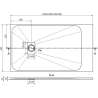Mexen Hugo stačiakampis dušo padėklas SMC 160 x 70 cm, pilkas - 42617016