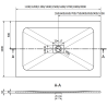 Mexen Hugo rectangularus SMC dušas 120 x 100 cm, pilkas - 42611012