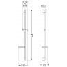 Mexen DS dušo strypas su muiline 90 cm, chromuotas - 79383-00