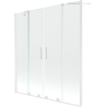 Mexen Velar Duo vonios ekrano 2 sparnų slankus 160 x 150 cm, skaidrus, baltas - 896-160-000-02-20