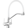 Mexen Duo virtuvinis maišytuvas, chromuotas/baltas - 671701-02