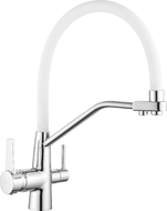 Mexen Duo virtuvinis maišytuvas, Chromo/Balta - 671701-02