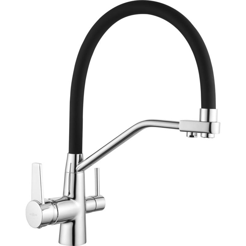Mexen Duo virtuvinis maišytuvas, chromuotas/juodas - 671701-07
