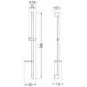 Mexen DS dušo stovas su muiline 90 cm, juodas - 79383-70