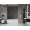 Mexen Velar Dvigubas vonios ekranas, 2 dalių 150 x 150 cm, skaidrus, šlifuoto aukso - 896-150-000-02-55
