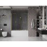 Mexen Velar Dvigubas vonios ekranas, 2 dalių 150 x 150 cm, skaidrus, šlifuoto aukso - 896-150-000-02-55