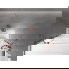 Mexen Velar Duo 2 judamųjų dalių vonios sienelė Stumdomas 150 x 150 cm, Skaidrus, Rožinio aukso - 896-150-000-02-60