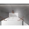 Mexen Velar Duo vonios ekrano 2-jų dalių stumdomas 160 x 150 cm, permatomas, šlifuota varis - 896-160-000-02-65