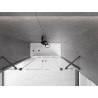 Mexen Velar Duo vonios ekrano 2-dalės stumdomas 140 x 150 cm, skaidrus, juodas - 896-140-000-02-70