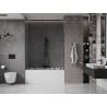 Mexen Velar Duo vonios pertvara 2-durų slankiojanti 160 x 150 cm, permatoma, juoda - 896-160-000-02-70