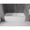 Mexen Velar Dvigubas vonios ekranas, 2 durys, stumdomas 200 x 150 cm, skaidrus, chromuotas - 896-200-000-02-01