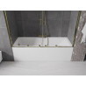 Mexen Velar Dvigubas vonios ekranas, 2 dalių slankiojantis 170 x 150 cm, skaidrus, auksinis - 896-170-000-02-50