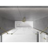 Mexen Velar Duo vonios ekrano dviejų dalių slankiojantis 180 x 150 cm, skaidrus, auksinis - 896-180-000-02-50