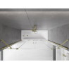 Mexen Velar Dviguba vonios sienelė, 2 dalių slankiojanti, 180 x 150 cm, permatoma, auksinė matinė - 896-180-000-02-55
