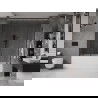 Mexen Velar Duo 2 judamųjų dalių vonios sienelė Stumdomas 180 x 150 cm, Skaidrus, gun gray šlifuotas - 896-180-000-02-66