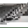 Mexen Velar Duo 2 judamųjų dalių vonios sienelė Stumdomas 180 x 150 cm, Skaidrus, gun gray šlifuotas - 896-180-000-02-66