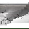 Mexen Velar Duo 2 judamųjų dalių vonios sienelė Stumdomas 180 x 150 cm, Skaidrus, gun gray šlifuotas - 896-180-000-02-66