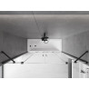 Mexen Velar Duo vonios pertvara, 2 varčios, slankiojama, 170 x 150 cm, skaidri, juoda - 896-170-000-02-70