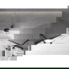 Mexen Velar Duo 2 judamųjų dalių vonios sienelė Stumdomas 200 x 150 cm, Skaidrus, Juoda - 896-200-000-02-70