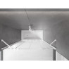 Mexen Velar Dvigubas vonios ekranas, dviejų dalių, 150 x 150 cm, skaidrus, baltas - 896-150-000-02-20