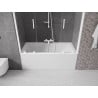 Mexen Velar Duo vonios ekrano 2 sparnų slankus 160 x 150 cm, skaidrus, baltas - 896-160-000-02-20