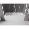 Mexen Velar Duo vonios ekranas, dviejų dalių stumdomas, 180 x 150 cm, skaidrus, baltas - 896-180-000-02-20
