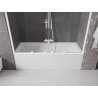 Mexen Velar Dvigubas vonios uždanga 2 dalių slankiojančios 170 x 150 cm, skaidrus, baltas - 896-170-000-02-20